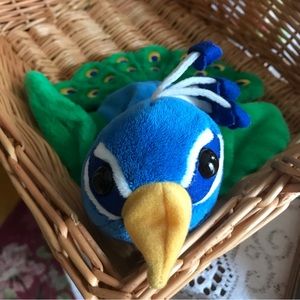 Caltoy hand puppet Beautiful blue & green peacock